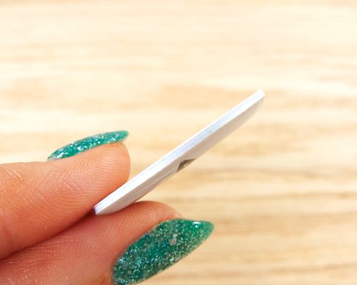 Side view of the NFC Custom Print Bubble Disc Tags