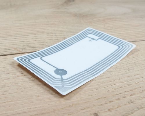 Detail of an NFC 48x78mm White NTAG424