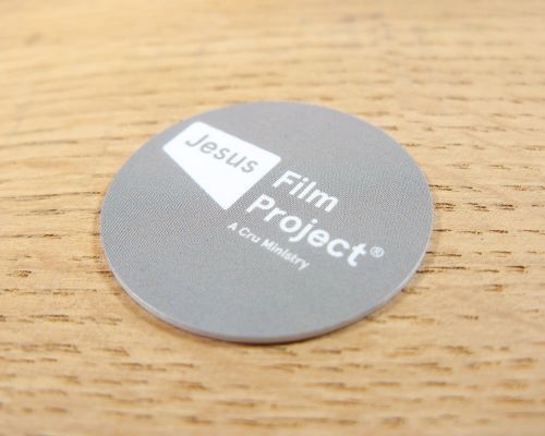 Close up image of an NFC Coin Tag