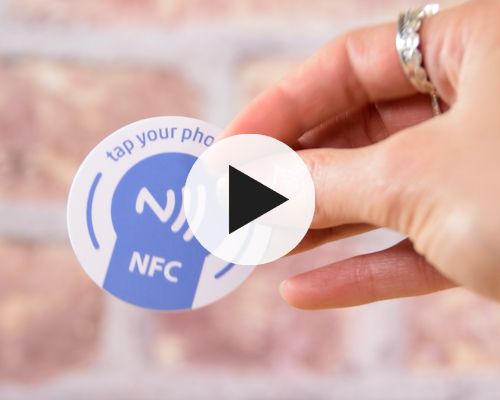 Side view of the NFC Custom Print NFC Badge