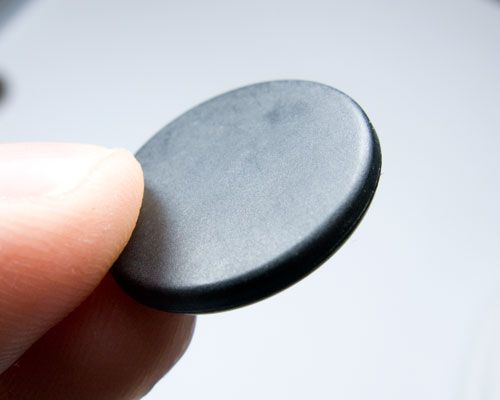 Close up image of an NFC 22mm Tough Tag NTAG213