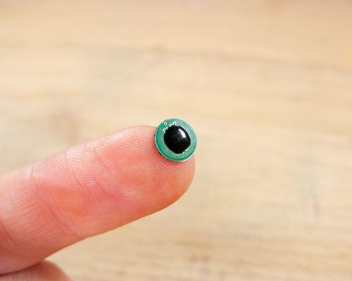 Close up image of an NFC 6mm On-Metal PCB NTAG424