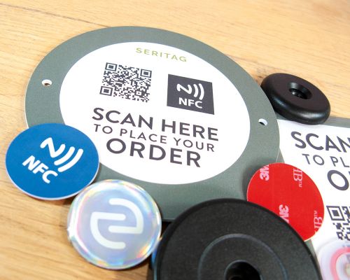 Close up image of an NFC Disc Tag Pack