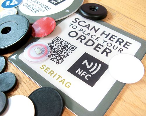 Detail of an NFC Disc Tag Pack