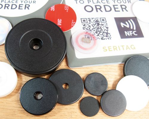 Side view of the NFC Disc Tag Pack