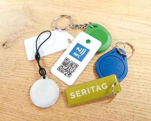 Close up image of an NFC NFC Keyfob Pack