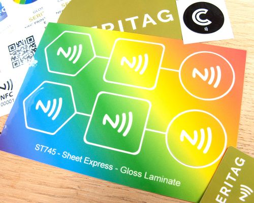 Side view of the NFC Printed Label Pack