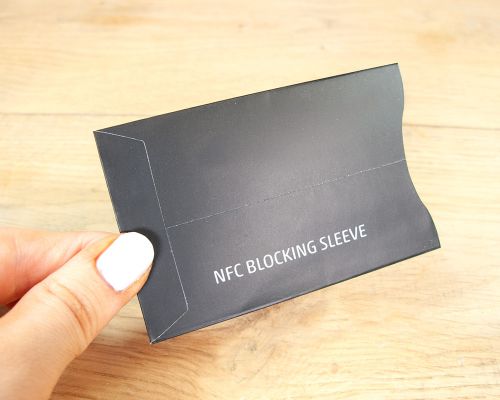 Detail of an NFC NFC Blocking Sleeve