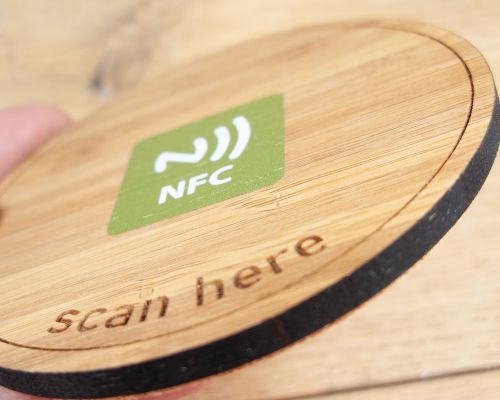 Close up image of an NFC NFC Coaster