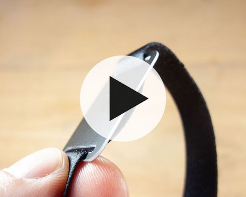 Side view of the NFC Black Fabric Stock Wristband