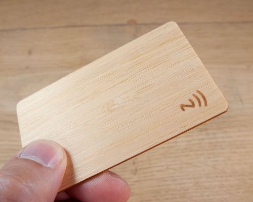Detail of an NFC Connect Card Bamboo