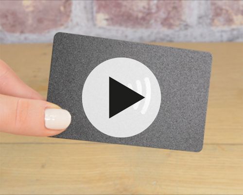 Side view of the NFC Connect Card Black NTAG213