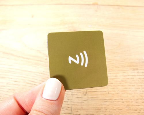 Close up image of an NFC Fridge Magnet