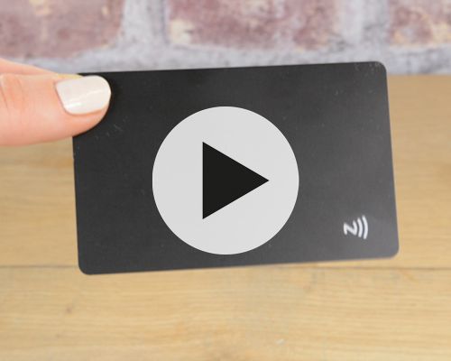 Side view of the NFC Black PVC Card Icon NTAG424