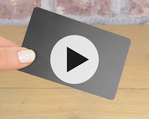 Side view of the NFC Matt Black PVC Card NTAG424