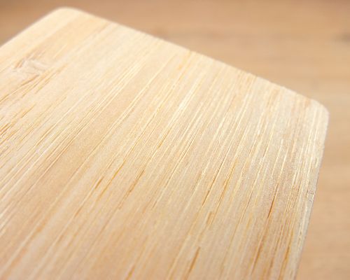 Close up image of an NFC Bamboo Card Custom Print