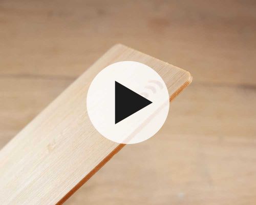 Side view of the NFC Bamboo Card Custom Print