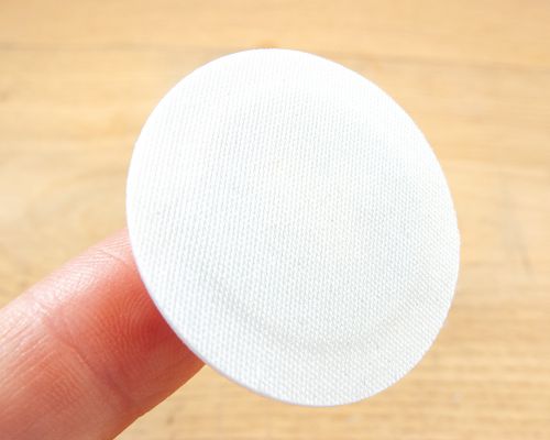 Image of 35mm White Iron-On Patch NTAG424 NFC Tag