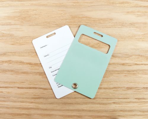 Close up image of an NFC Smart Travel NFC Tag