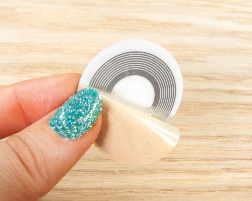 Detail of an NFC Asset NFC Tag Round