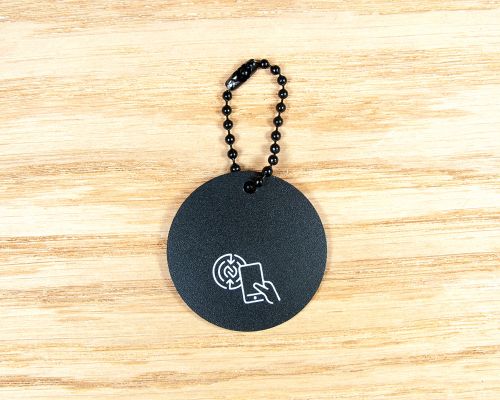 Close up image of an NFC Icon NFC Product Tag
