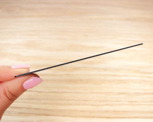 Side view of the NFC Crystal Matt Black PVC Card NTAG424