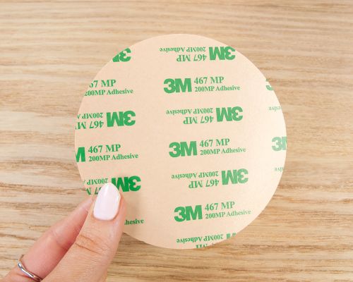 Detail of an NFC PVC Plate Tag On-Metal