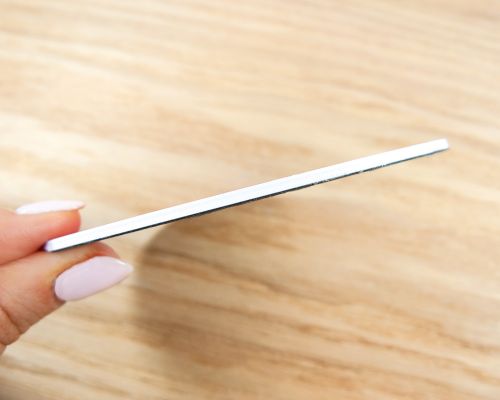 Side view of the NFC PVC Plate Tag On-Metal