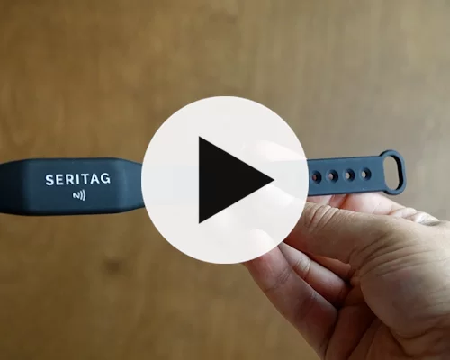 video of Ridged Slim Popclip NFC Wristband