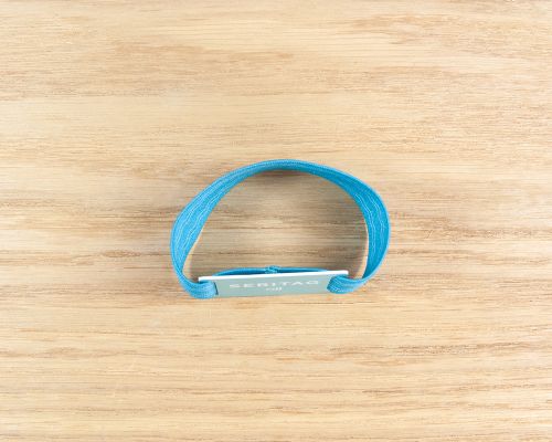 Detail of an NFC Elastic PVC plate NFC Wristband