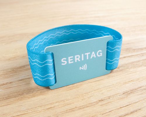 Side view of the NFC Elastic PVC plate NFC Wristband