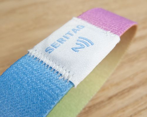 Detail of an NFC Elastic Fabric NFC Wristband