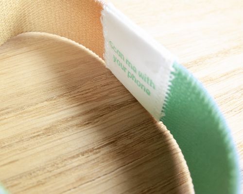 Side view of the NFC Elastic Fabric NFC Wristband