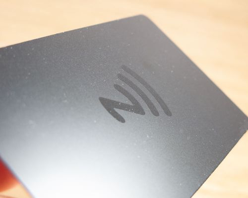 Detail of an NFC Connect Card Black NTAG215