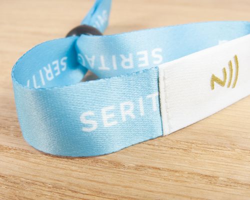 Side view of the NFC NFC Festival Wristband