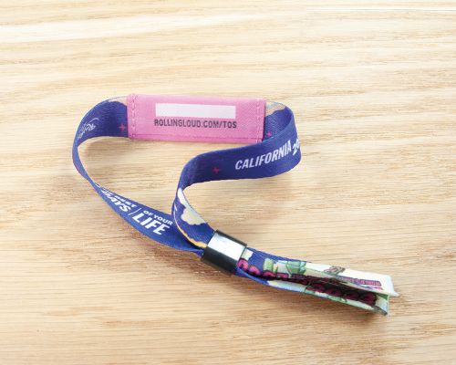 Side view of the NFC NFC Festival Wristband