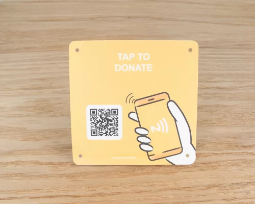 Side view of the NFC Custom Print Classic Church NFC Tag