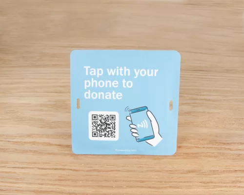 Side view of the NFC Custom Print Classic Church NFC Tag