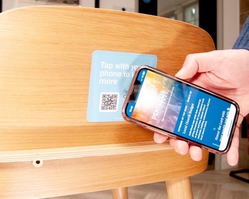 Side view of the NFC Custom Print Flex Church NFC Label