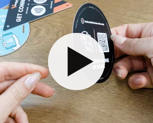 video of Custom Print Flex Church NFC Label
