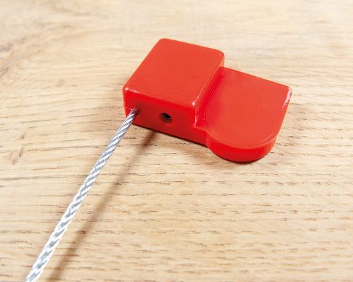 Side view of the NFC Rounded Flag NFC Metal Cable Tie