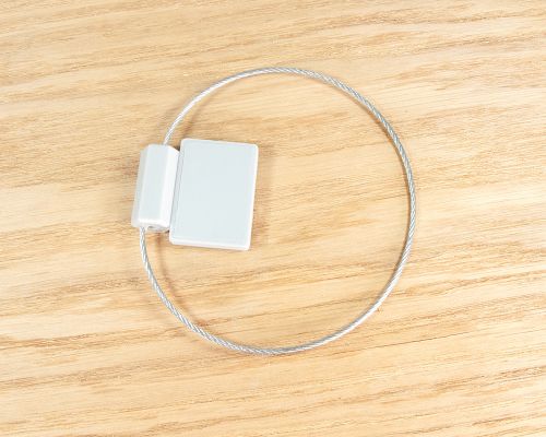 Detail of an NFC Hex Flag NFC Cable Tie