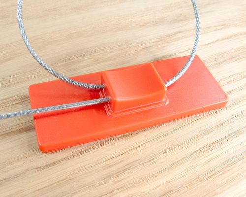 Detail of an NFC Name Plate NFC Cable Tie