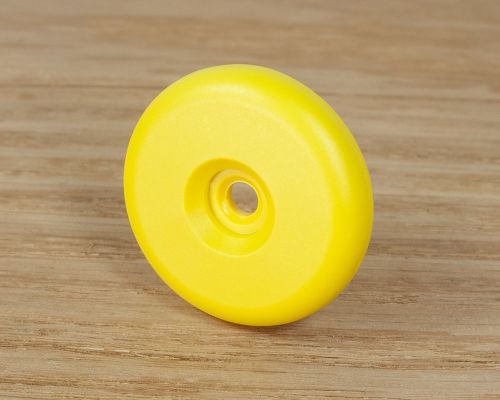 Close up image of an NFC Industrial Tag Yellow NTAG213