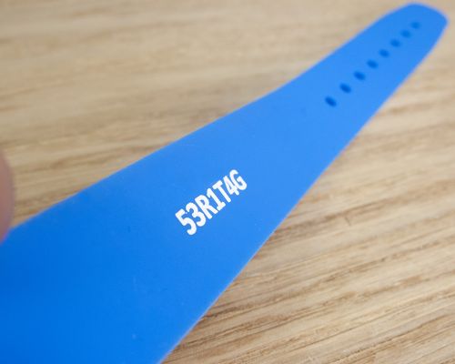 Side view of the NFC Flat Adjustable Clasp NFC Wristband