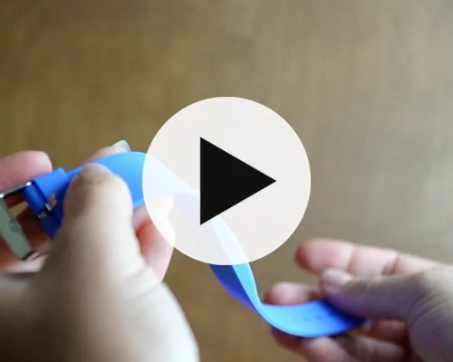 video of Flat Adjustable Clasp NFC Wristband