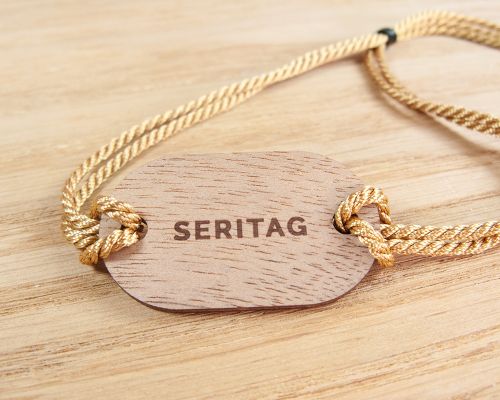 Close up image of an NFC NFC Hotel Bracelet