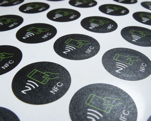 Detail of an NFC Printed Labels Sheet Express
