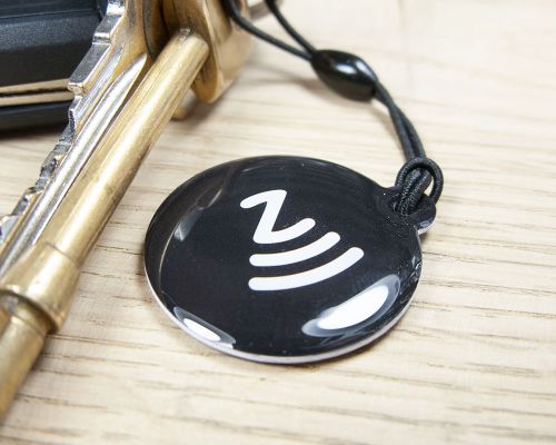 Detail of an NFC Icon NFC Hang Tag NTAG213