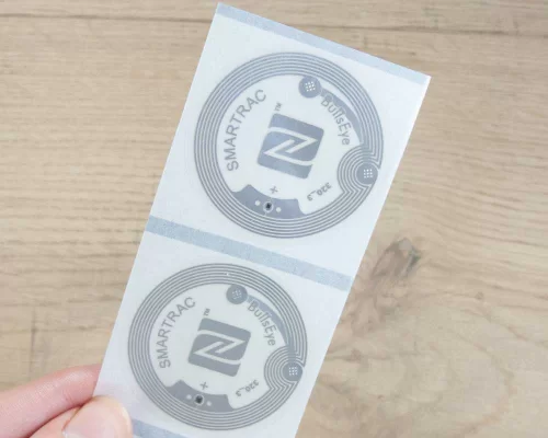 Detail of an NFC 38mm Clear NTAG213